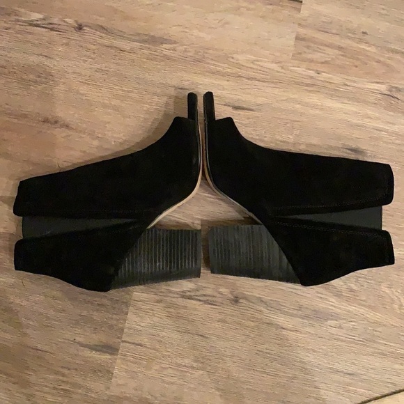 Splendid black suede open toe shoe booties size -9 - Picture 6 of 8